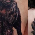 tatuaje Realista Espalda Gorila por Morbida Tattoo