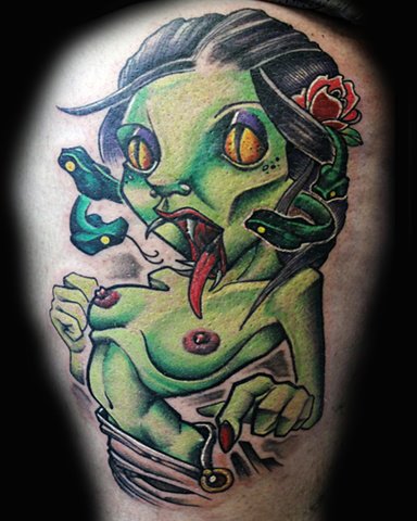 Arm Fantasy Zombie Tattoo by Levy Hilton