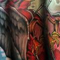 tatuaje Fantasy Pájaro por Levy Hilton