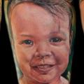tatuaggio Braccio Ritratti Realistici Bambino di Ivan Yug