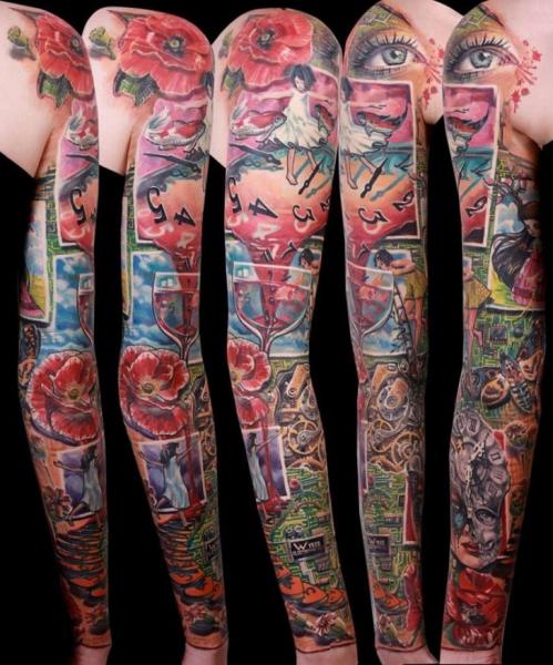 Fantasy Sleeve Tattoo by Ivan Yug