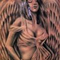 Fantasy Back Angel tattoo by Delirium Tattoo