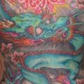tatuaje Japoneses Espalda Dragón por Ed Perdomo
