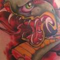 Fantasie Schlangen Nacken tattoo von Ed Perdomo
