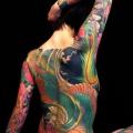 tatuaggio Braccio Gamba Giapponesi Schiena Sedere Fenice Corpo di Yellow Blaze Tattoo