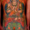 tatuaje Japoneses Buda Espalda Religioso Culo Cuerpo por Yellow Blaze Tattoo