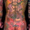 Япония Будда Спина Религозные Попа Тело татуировка от Yellow Blaze Tattoo