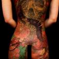 Japanische Totenkopf Rücken tattoo von Yellow Blaze Tattoo