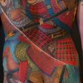 Japanische Rücken Samurai Po Körper tattoo von Yellow Blaze Tattoo