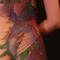 tatuaje Japoneses Espalda Culo Fénix por Yellow Blaze Tattoo