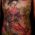 Brust Japanische Bauch Geisha tattoo von Yellow Blaze Tattoo