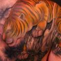 tatuaje Hombro Japoneses Tigre por Yellow Blaze Tattoo