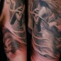 Shoulder Fantasy Angel tattoo by Heidi Hay Tattoo