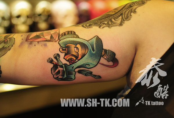 Arm Fantasy Tattoo Machine Tattoo by SH TH