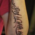 Arm Lettering tattoo by SH TH