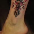 Fantasy Leg Key tattoo by SH TH