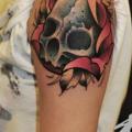 Shoulder Skull tattoo by SH TH