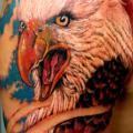 tatuaje Hombro Realista Águila por Heihuotang Tattoo