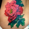 tatuaje Flor Lado por Heihuotang Tattoo
