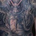 tatuaje Fantasy Espalda Dragón por GL Tattoo