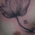 Realistic Chest Flower 3d tattoo by GL Tattoo
