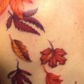Realistic Back Leaf tattoo by Art and Soul Tattoo