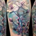Shoulder Realistic Flower tattoo by Attitude Tattoo Studio