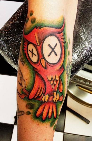 Tatuaggio Braccio Fantasy Gufo di World's End Tattoo