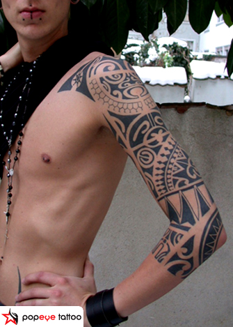 Arm Tribal Maori Tattoo von Popeye Tattoo