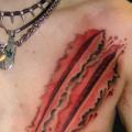 Chest Scar tattoo by Popeye Tattoo