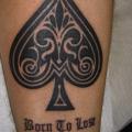 Leg Ace Spades tattoo by Popeye Tattoo