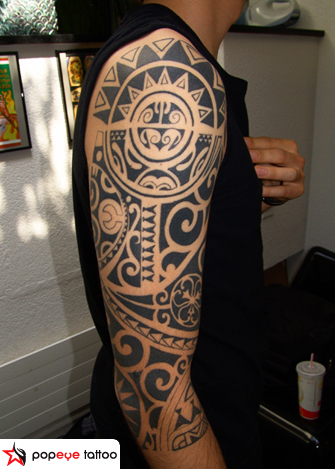 Arm Tribal Maori Tattoo by Popeye Tattoo