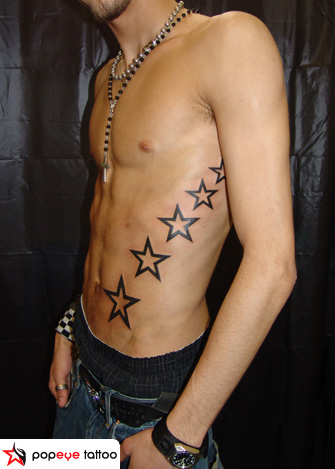 Side Star Tattoo by Popeye Tattoo