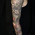 Japanese Demon Sleeve tattoo by Shane Tan