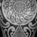 Back Tribal Dotwork tattoo by Mahakala Tattoo
