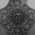 Back Neck Dotwork tattoo by Mahakala Tattoo