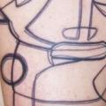 Schulter Linien Abstrakt tattoo von Csaba Kiss