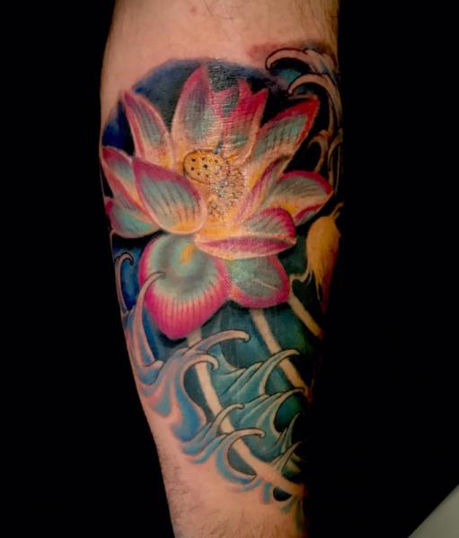 Arm Flower Tattoo by Blue Lotus