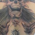tatuaje Fantasy Cráneo Espalda por Blue Lotus