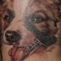 Arm Realistic Dog tattoo by Giahi