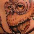Fantasy Back Owl Tree tattoo by Giahi