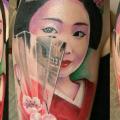 Shoulder Fantasy Geisha tattoo by Giahi