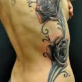 Realistic Flower Side Rose tattoo by Q Tattoo