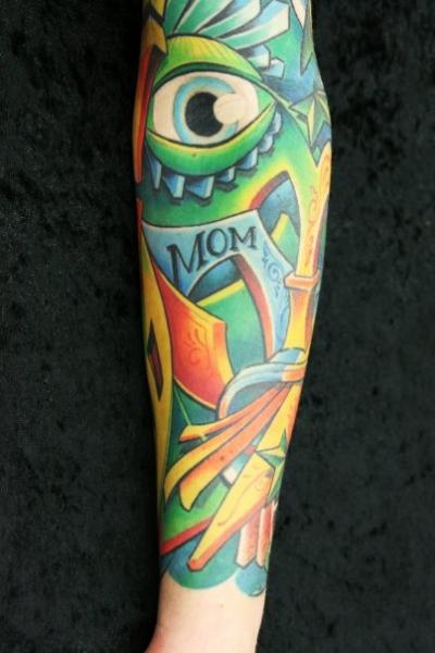 Tatuaje Brazo Fantasy Ojo por Skin Deep Art