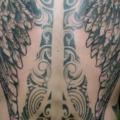 tatuaje Espalda Tribal Alas por Skin Deep Art