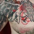 Fantasie Brust Flügel tattoo von Skin Deep Art