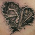 Fantasy Chest Heart tattoo by Skin Deep Art