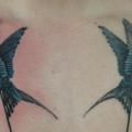 tatuaje Realista Pecho Pájaro por Skin Deep Art