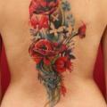 Blumen Rücken tattoo von Skin Deep Art