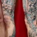 Realistische Bein tattoo von Skin Deep Art
